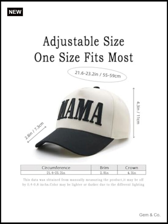 Embroidered Mama Trucker Hat Adjustable Snapback Baseball Cap